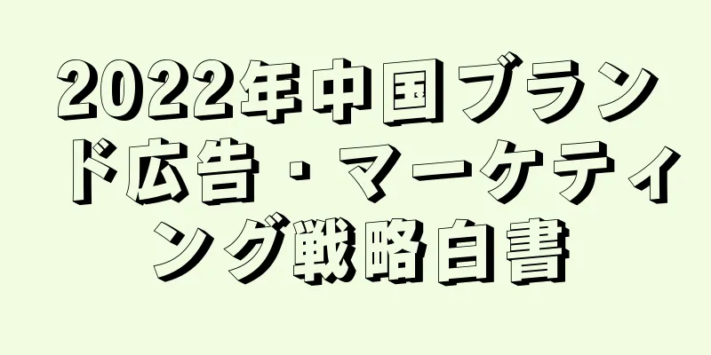 2022年中国ブランド広告・マーケティング戦略白書