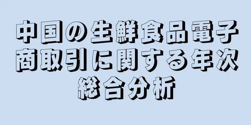 中国の生鮮食品電子商取引に関する年次総合分析