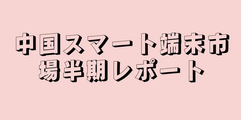 中国スマート端末市場半期レポート
