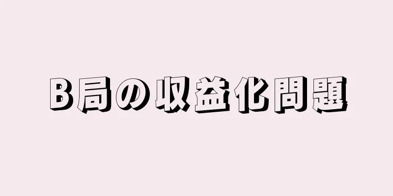 B局の収益化問題