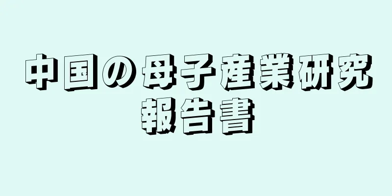 中国の母子産業研究報告書