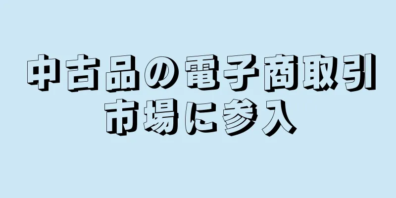 中古品の電子商取引市場に参入