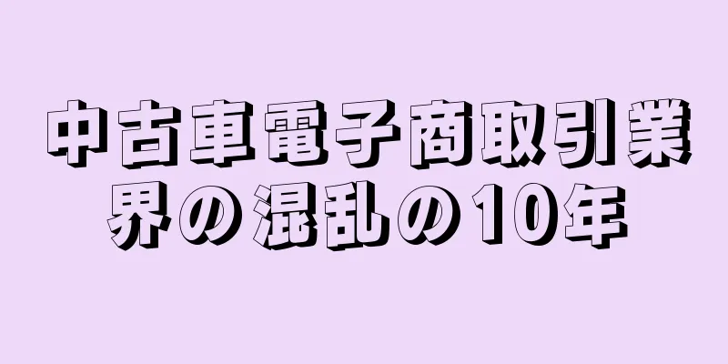 中古車電子商取引業界の混乱の10年