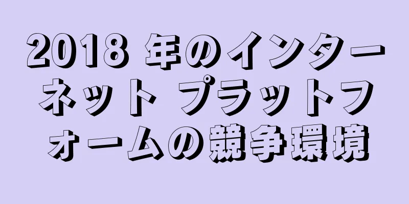 2018 年のインターネット プラットフォームの競争環境