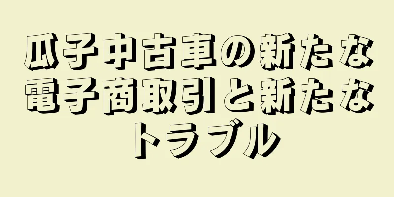 瓜子中古車の新たな電子商取引と新たなトラブル