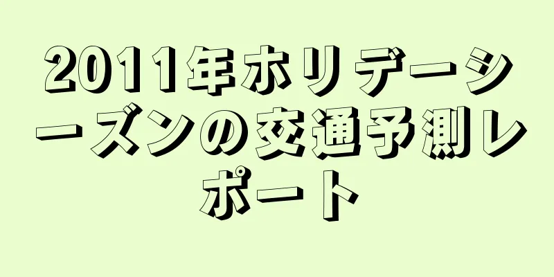 2011年ホリデーシーズンの交通予測レポート