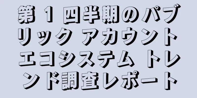 第 1 四半期のパブリック アカウント エコシステム トレンド調査レポート