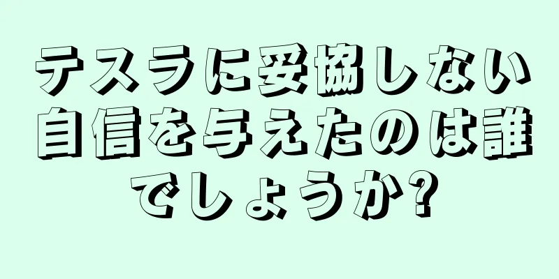 テスラに妥協しない自信を与えたのは誰でしょうか?