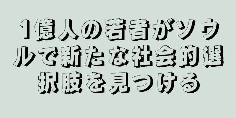 1億人の若者がソウルで新たな社会的選択肢を見つける