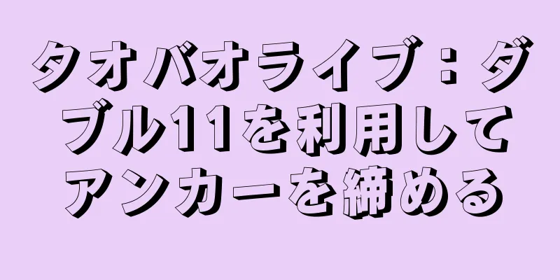 タオバオライブ：ダブル11を利用してアンカーを締める