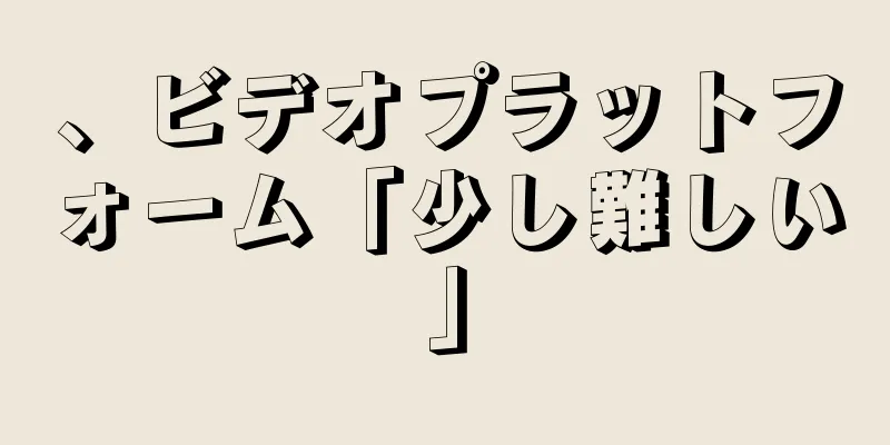 、ビデオプラットフォーム「少し難しい」