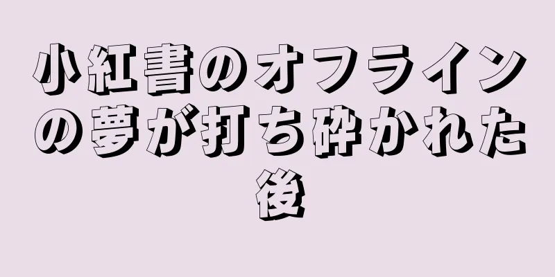 小紅書のオフラインの夢が打ち砕かれた後