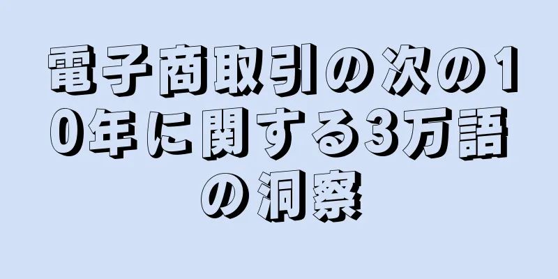 電子商取引の次の10年に関する3万語の洞察