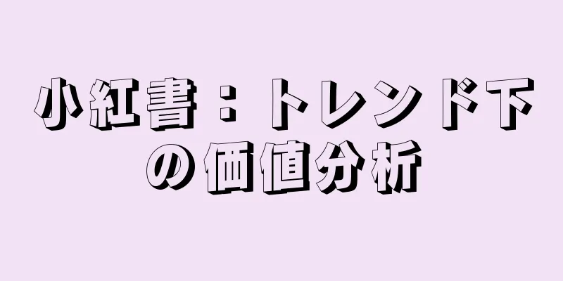 小紅書：トレンド下の価値分析