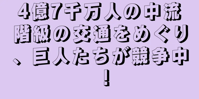 4億7千万人の中流階級の交通をめぐり、巨人たちが競争中！