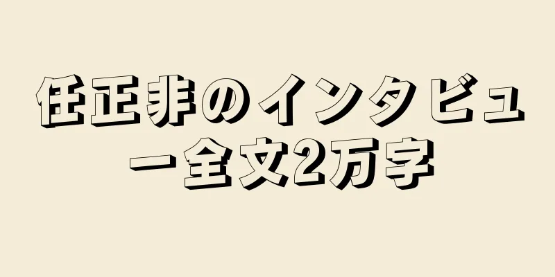 任正非のインタビュー全文2万字