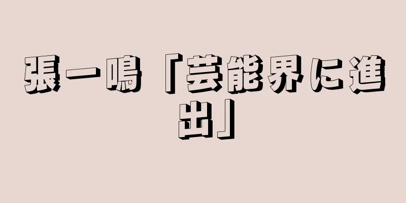 張一鳴「芸能界に進出」