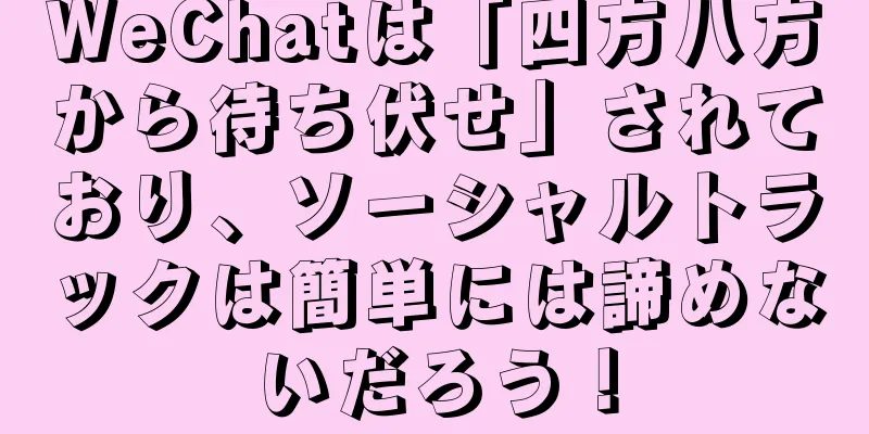 WeChatは「四方八方から待ち伏せ」されており、ソーシャルトラックは簡単には諦めないだろう！