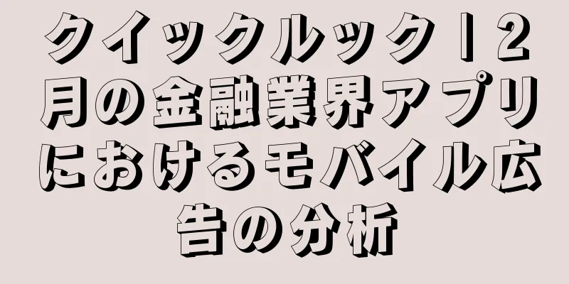 クイックルック | 2月の金融業界アプリにおけるモバイル広告の分析