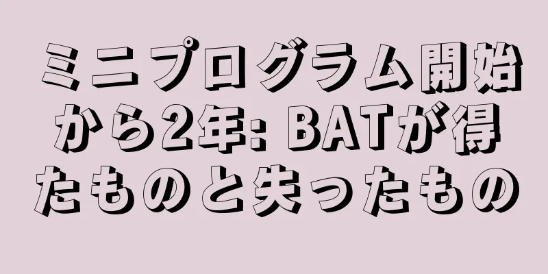 ミニプログラム開始から2年: BATが得たものと失ったもの