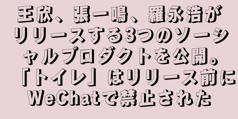 王欣、張一鳴、羅永浩がリリースする3つのソーシャルプロダクトを公開。「トイレ」はリリース前にWeChatで禁止された