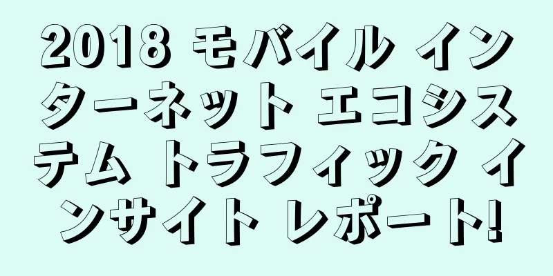 2018 モバイル インターネット エコシステム トラフィック インサイト レポート!