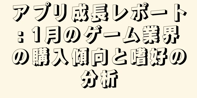 アプリ成長レポート: 1月のゲーム業界の購入傾向と嗜好の分析