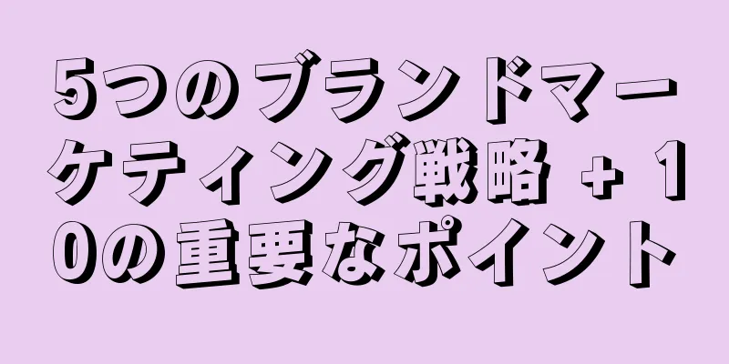 5つのブランドマーケティング戦略 + 10の重要なポイント