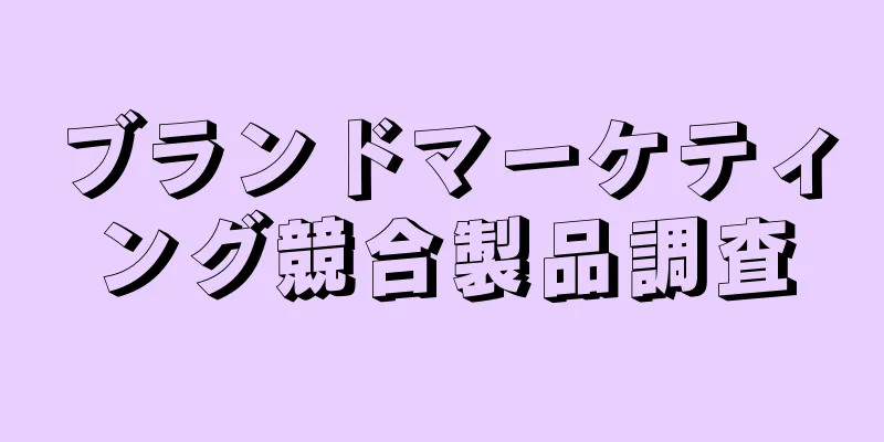 ブランドマーケティング競合製品調査