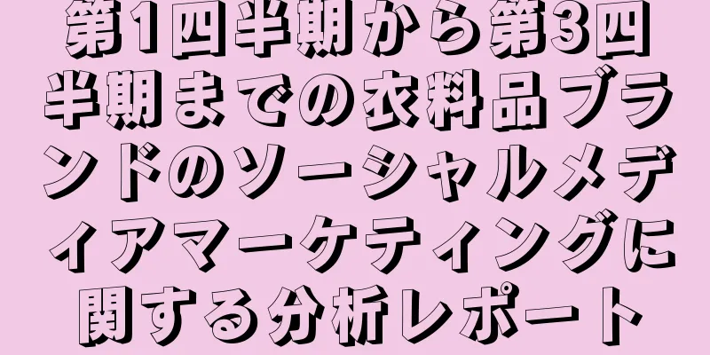 第1四半期から第3四半期までの衣料品ブランドのソーシャルメディアマーケティングに関する分析レポート