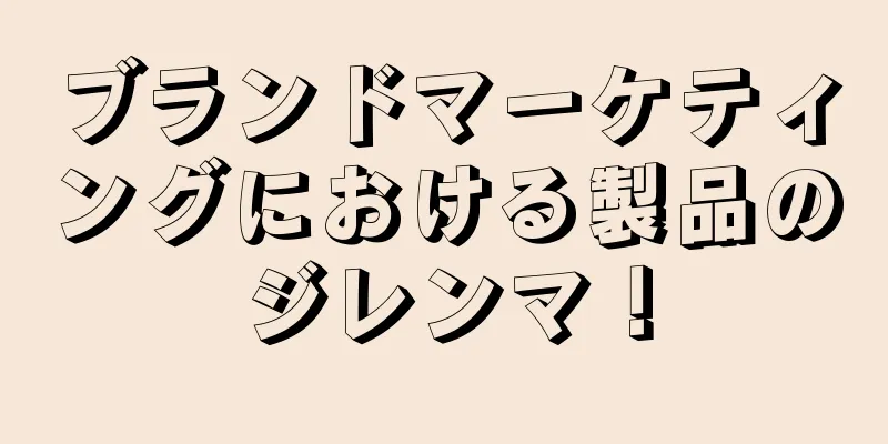 ブランドマーケティングにおける製品のジレンマ！