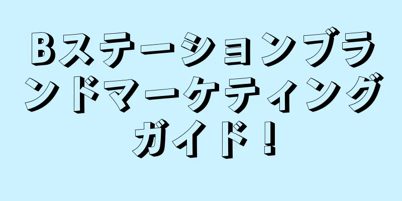 Bステーションブランドマーケティングガイド！