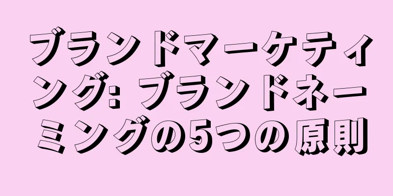 ブランドマーケティング: ブランドネーミングの5つの原則