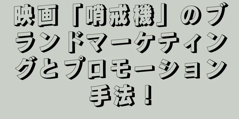 映画「哨戒機」のブランドマーケティングとプロモーション手法！