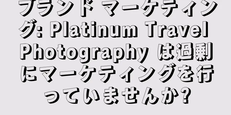 ブランド マーケティング: Platinum Travel Photography は過剰にマーケティングを行っていませんか?
