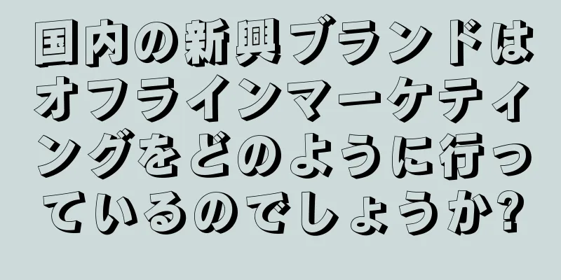 国内の新興ブランドはオフラインマーケティングをどのように行っているのでしょうか?