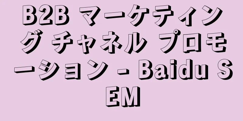 B2B マーケティング チャネル プロモーション - Baidu SEM