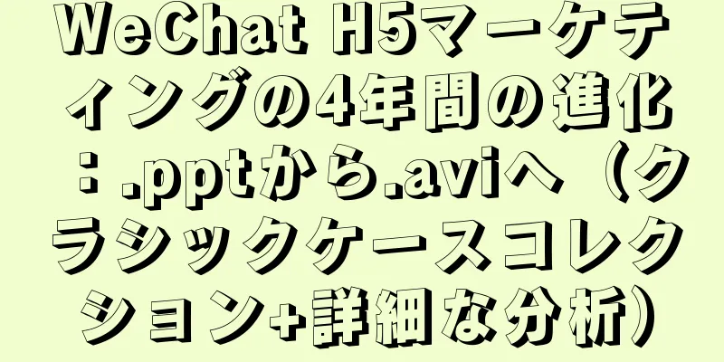 WeChat H5マーケティングの4年間の進化：.pptから.aviへ（クラシックケースコレクション+詳細な分析）