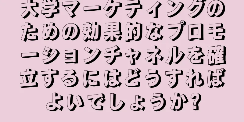 大学マーケティングのための効果的なプロモーションチャネルを確立するにはどうすればよいでしょうか?