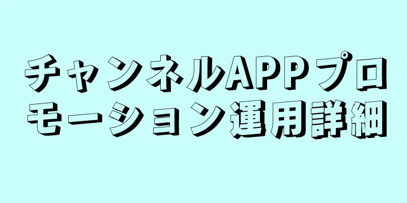 チャンネルAPPプロモーション運用詳細