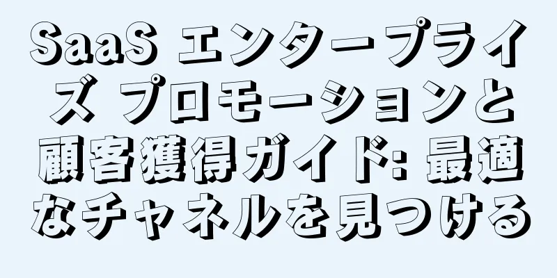 SaaS エンタープライズ プロモーションと顧客獲得ガイド: 最適なチャネルを見つける