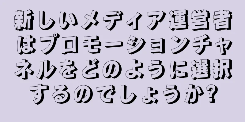 新しいメディア運営者はプロモーションチャネルをどのように選択するのでしょうか?