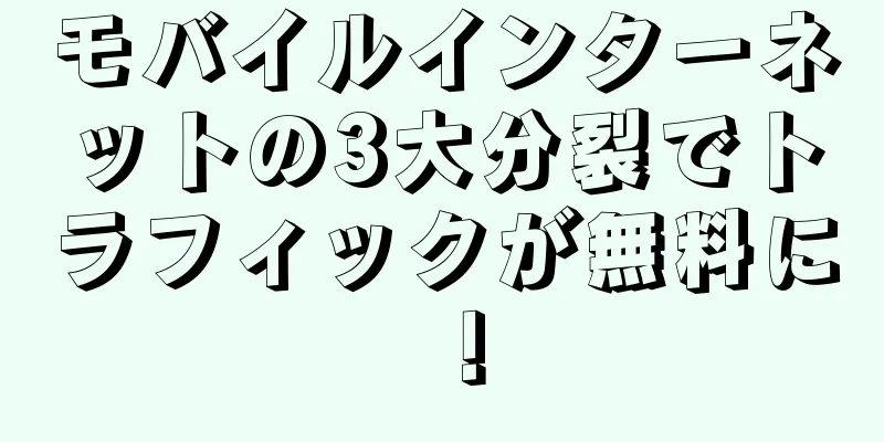 モバイルインターネットの3大分裂でトラフィックが無料に！