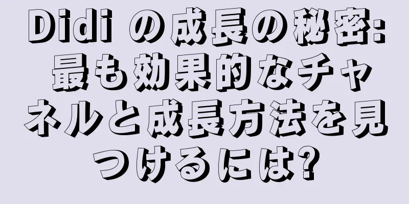 Didi の成長の秘密: 最も効果的なチャネルと成長方法を見つけるには?