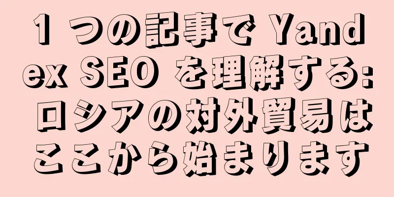 1 つの記事で Yandex SEO を理解する: ロシアの対外貿易はここから始まります