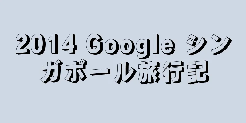 2014 Google シンガポール旅行記