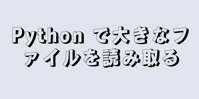 Python で大きなファイルを読み取る