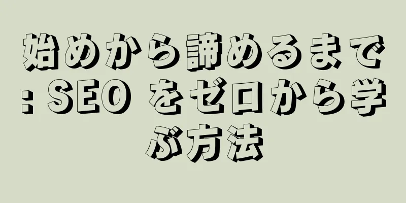 始めから諦めるまで: SEO をゼロから学ぶ方法