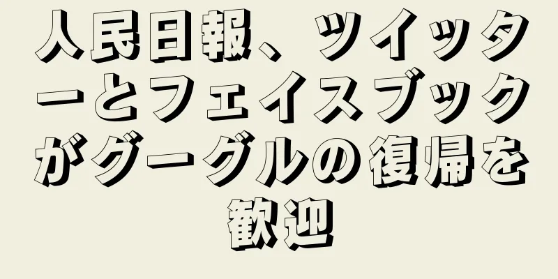 人民日報、ツイッターとフェイスブックがグーグルの復帰を歓迎