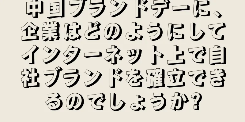 中国ブランドデーに、企業はどのようにしてインターネット上で自社ブランドを確立できるのでしょうか?